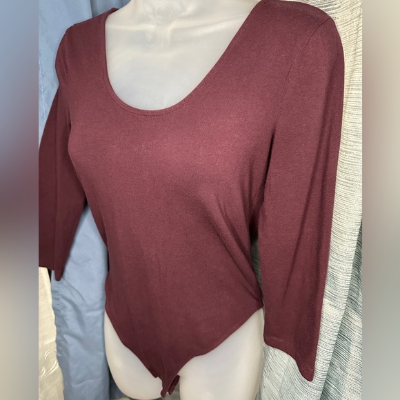 GAP - Maroon 3/4 Long Sleeve Body Suit   Women’s - Size Small (4-6) - Picture 6 of 9